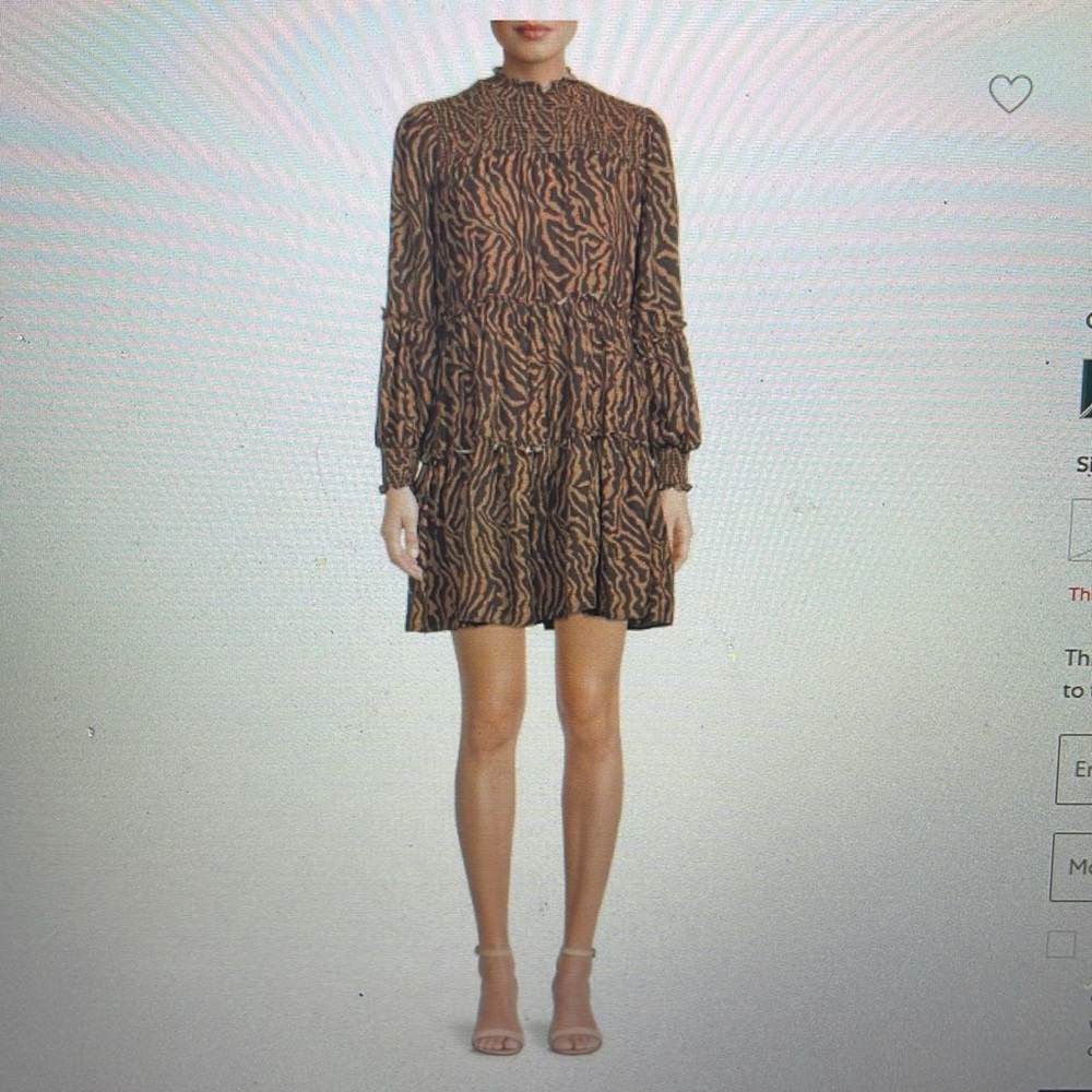 Saks Fifth Avenue Print Tiered Dress